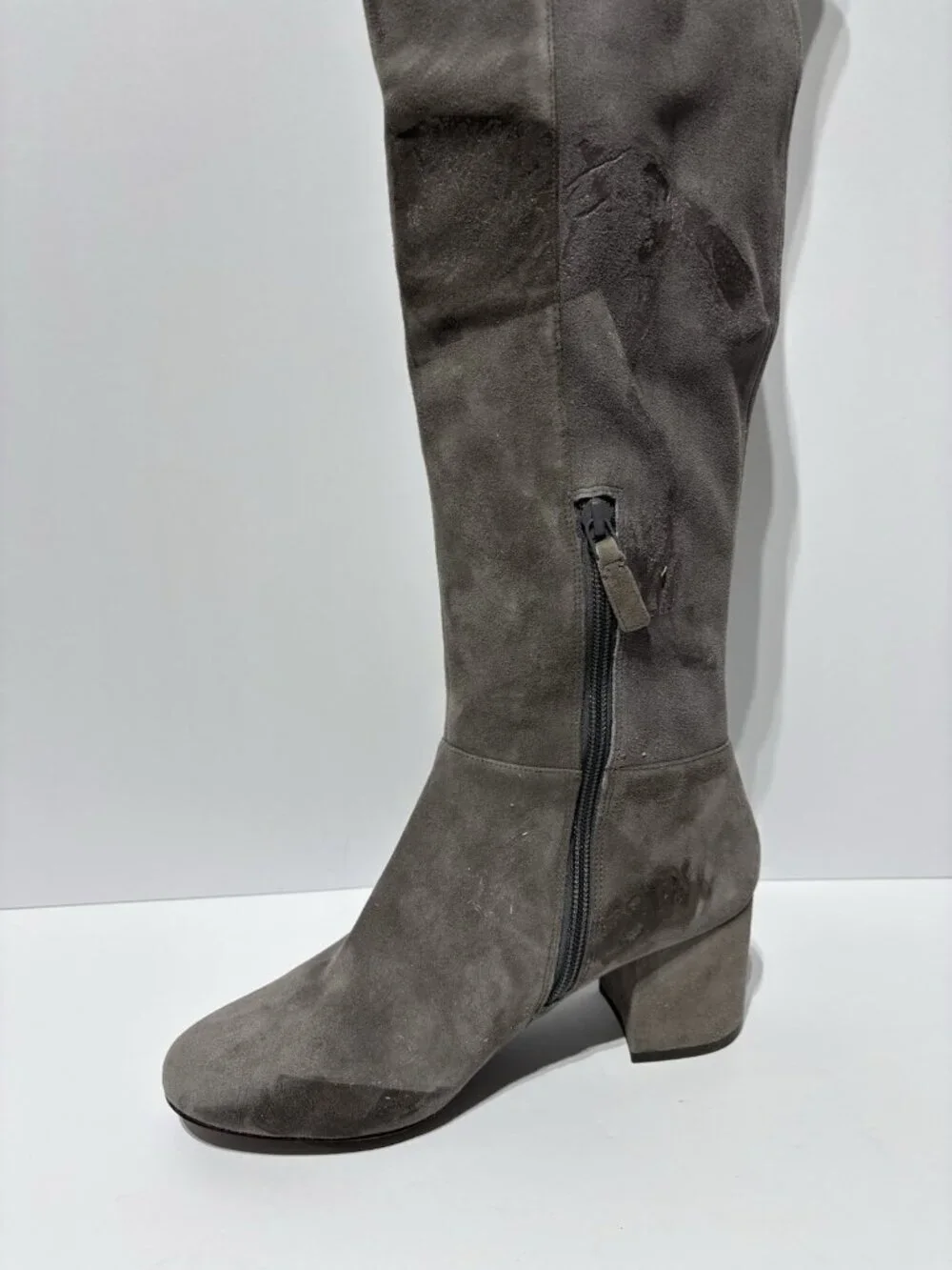 Cole Haan Women’s Elnora Gray Suede Over The Knee Boots, Size 7 M